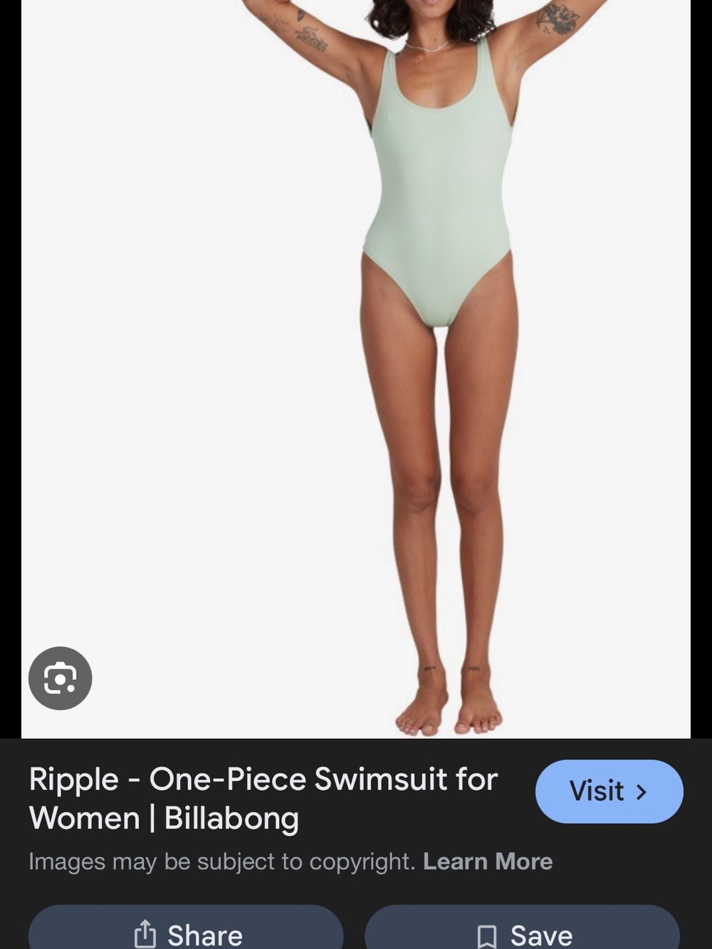 Billabong One-Piece Swimsuit in Mint Green